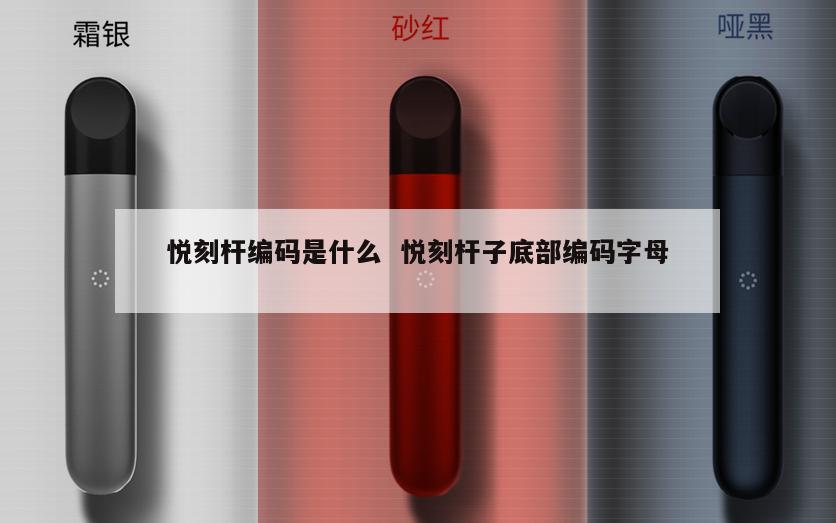 悦刻杆编码是什么  悦刻杆子底部编码字母 